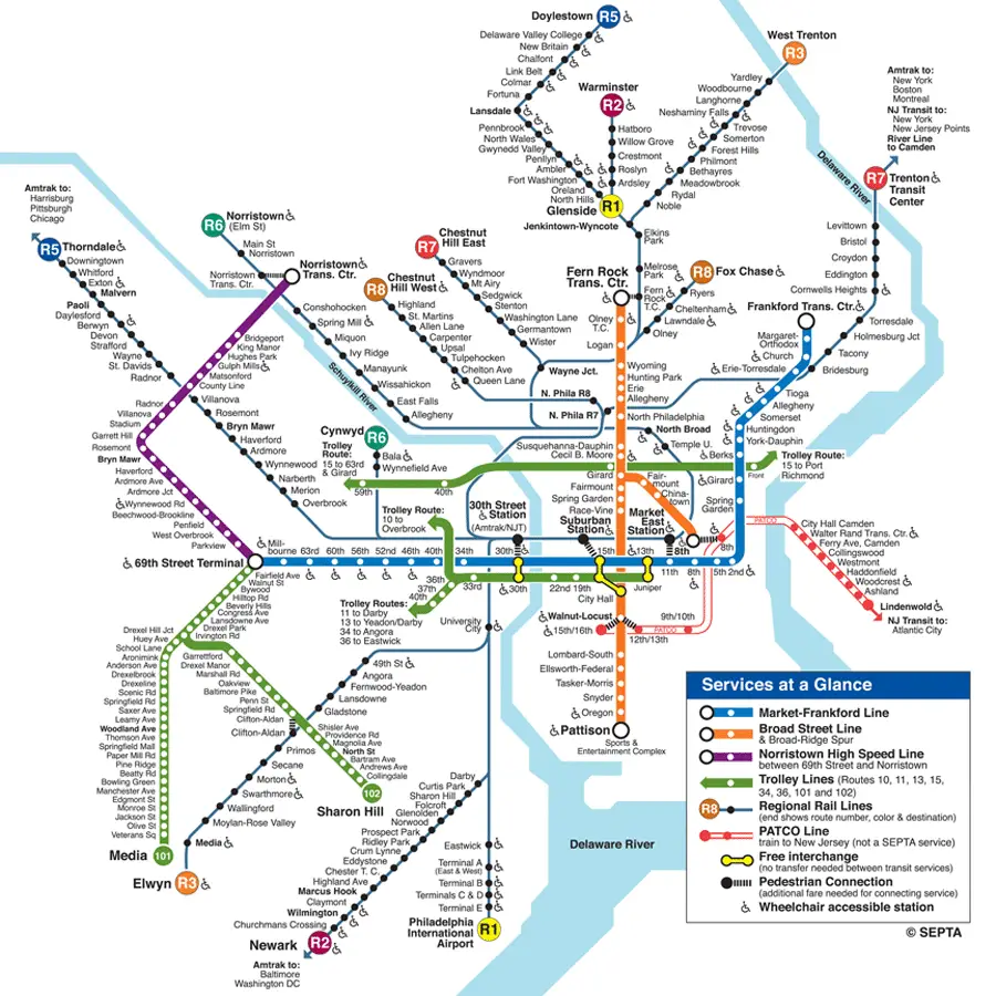Philadelphia Subway Map (metro)