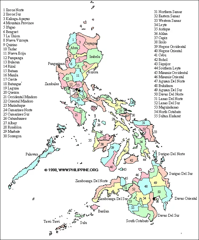Philippines Districts Map