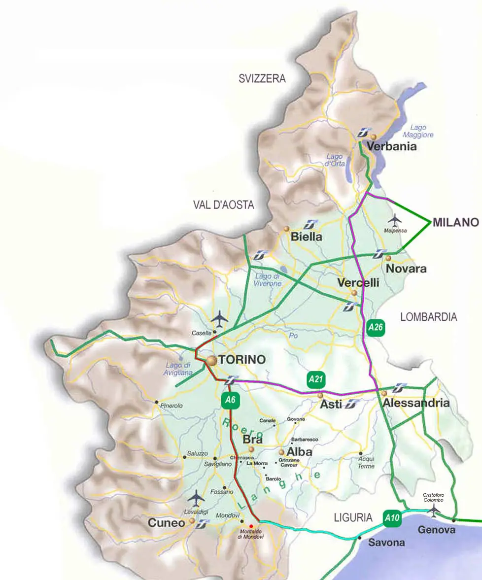 Piedmont Transport Map • Mapsof.net