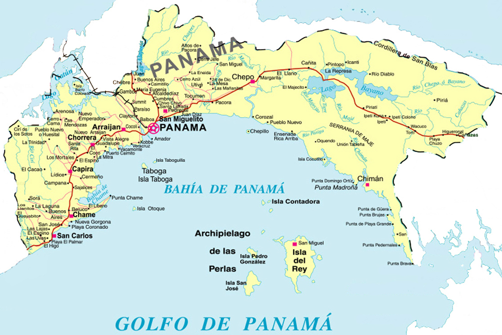 Political Map of the Province of Panama