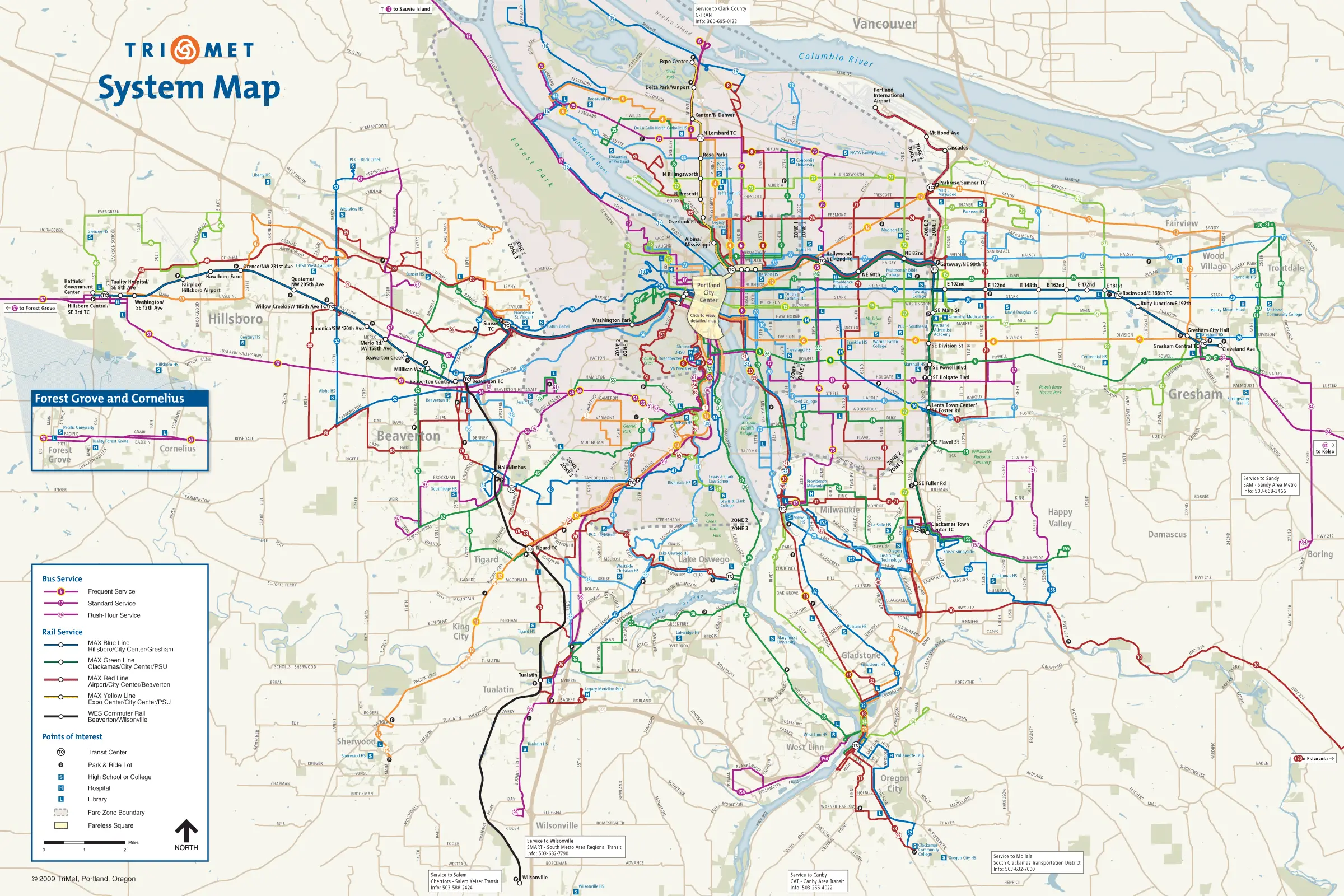 Portland Transport Map