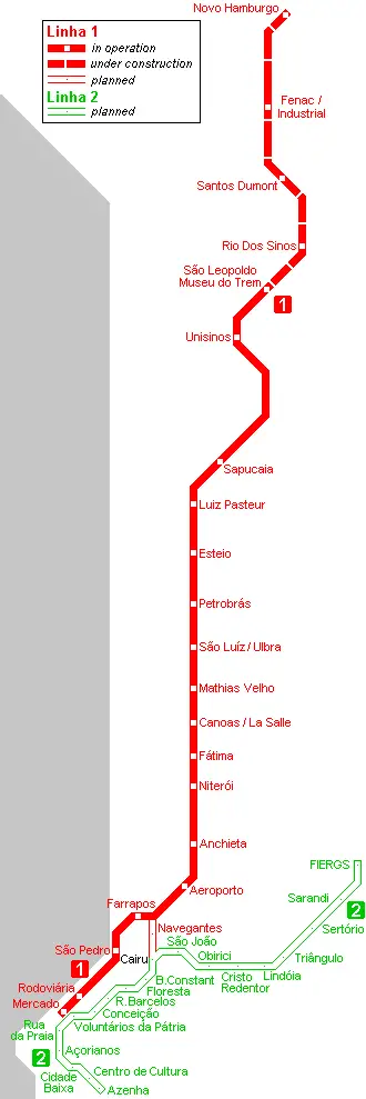 Porto Alegre Metro Map