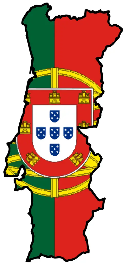 Portugal Flag Map