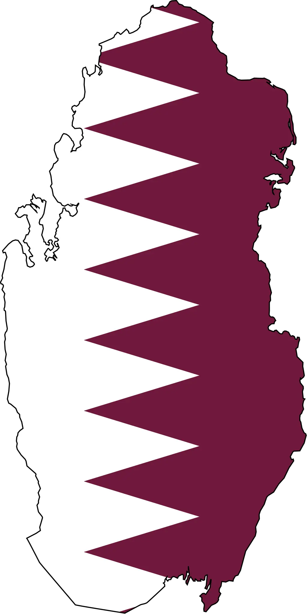 Qatar Flag Map