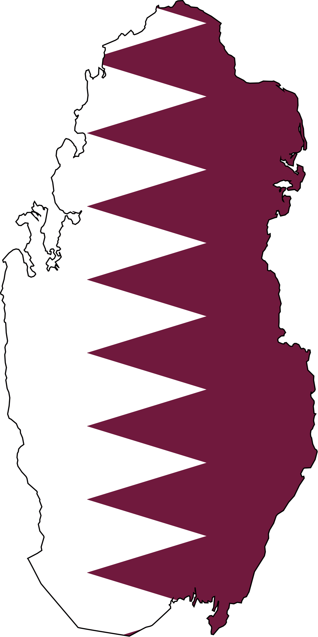 Qatar Flag Map