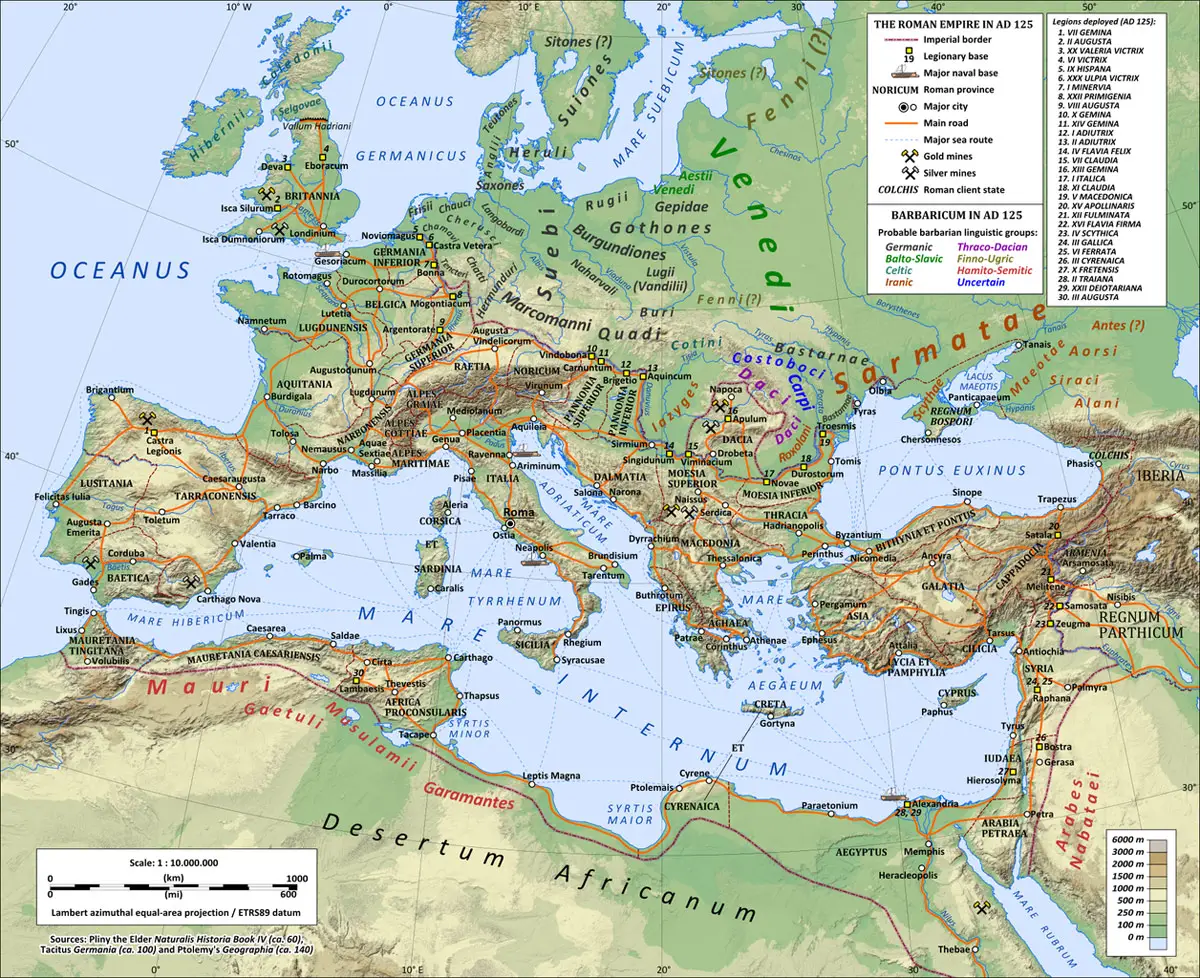 Roman Empire In Ad 125