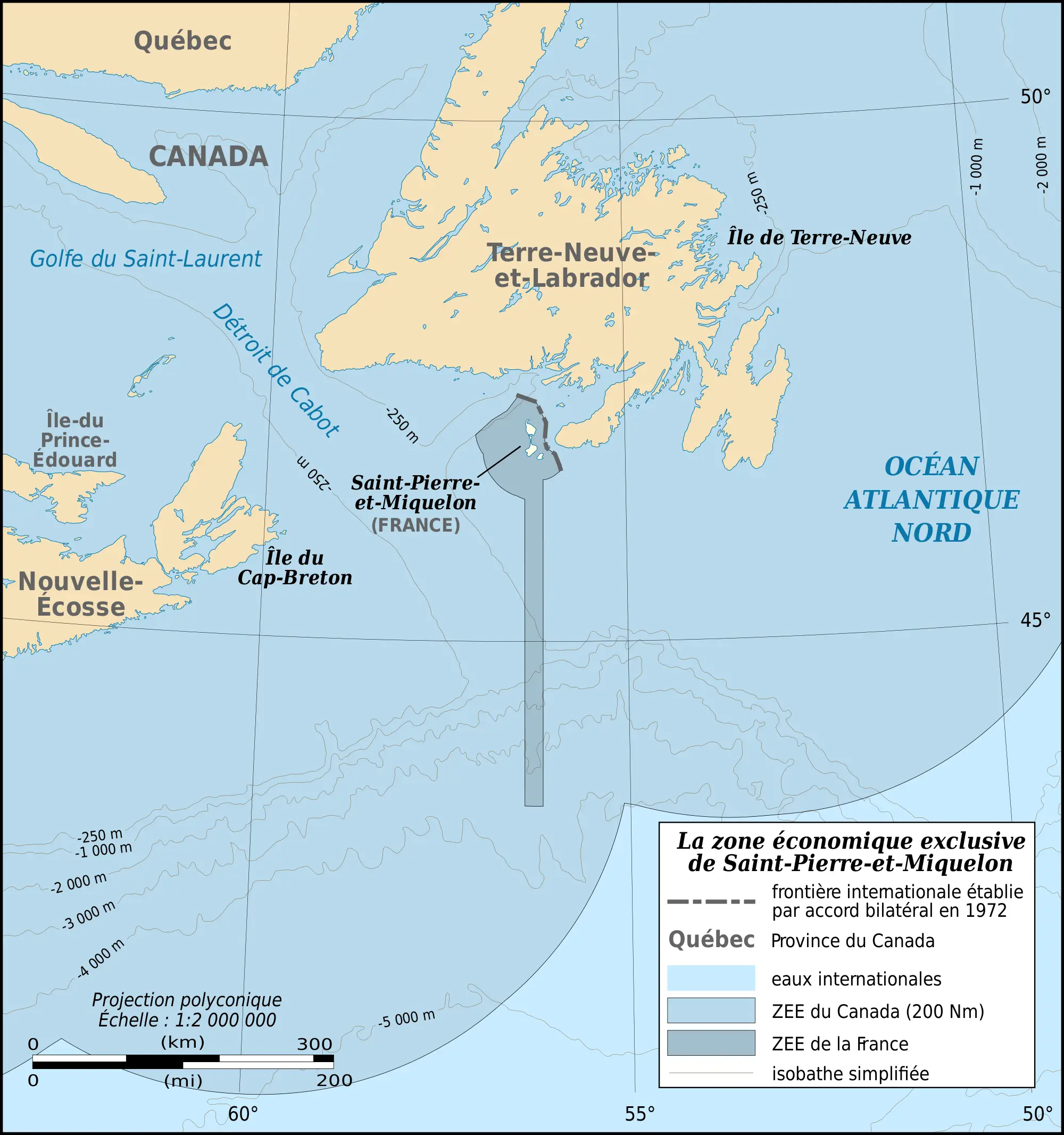 Saint Pierre And Miquelon Eez Map Fr