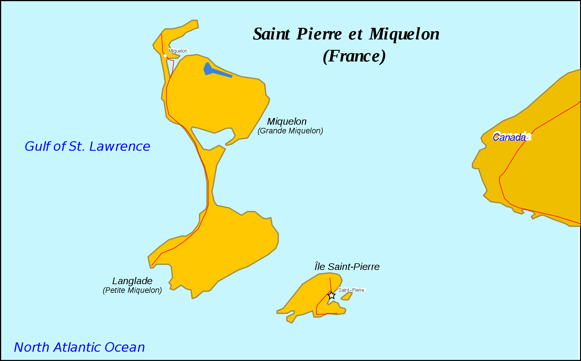 Saint Pierre Et Miquelon Map