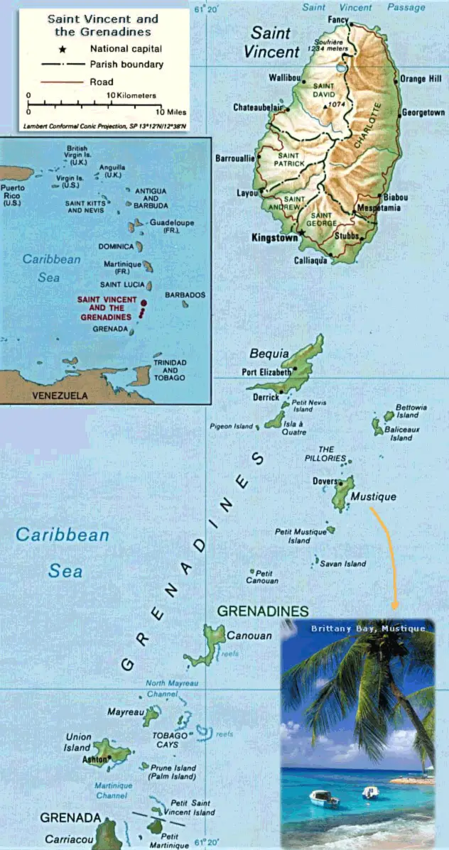 Saint Vincent And the Grenadines - MapSof.net
