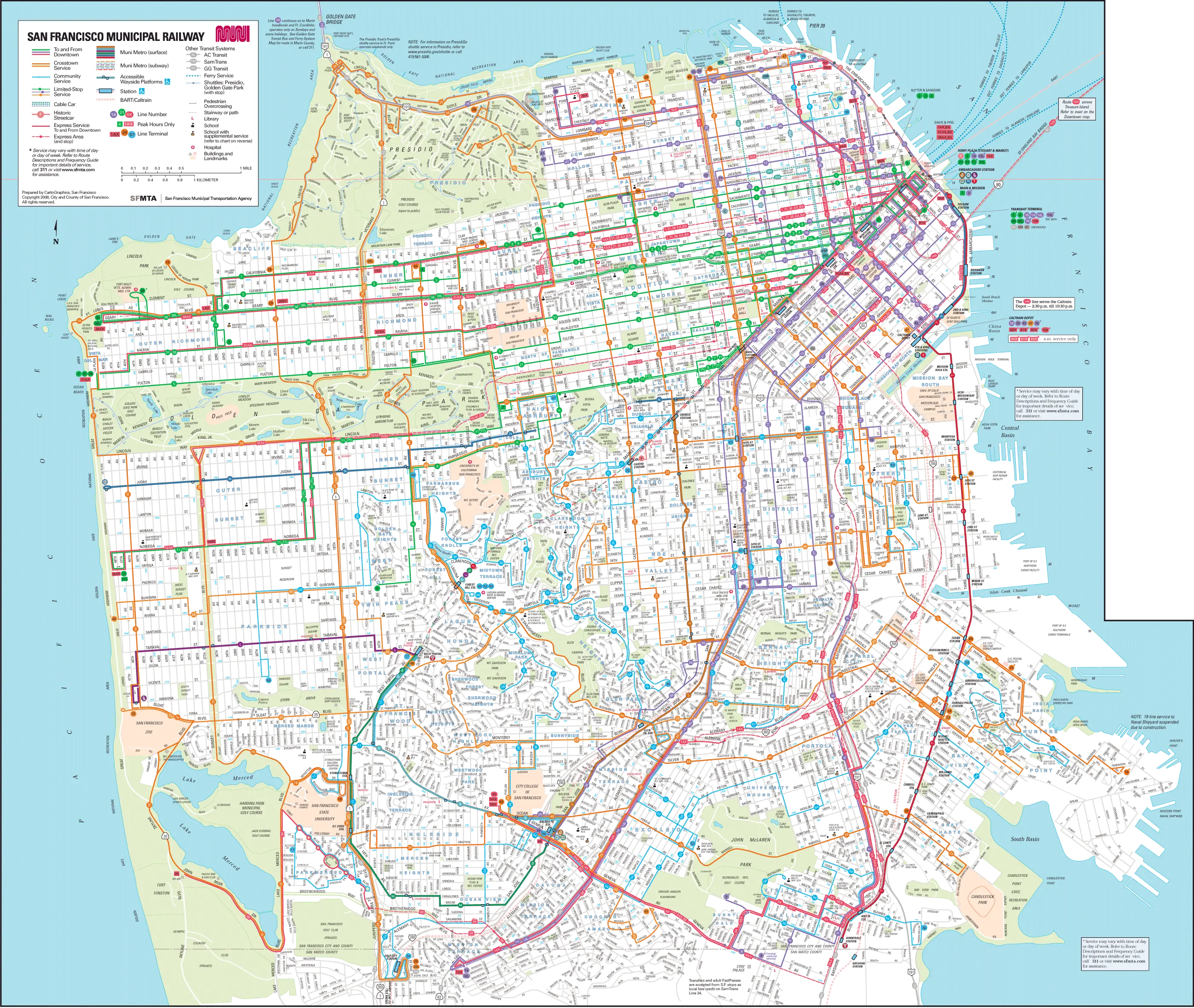 San Francisco Transport Map