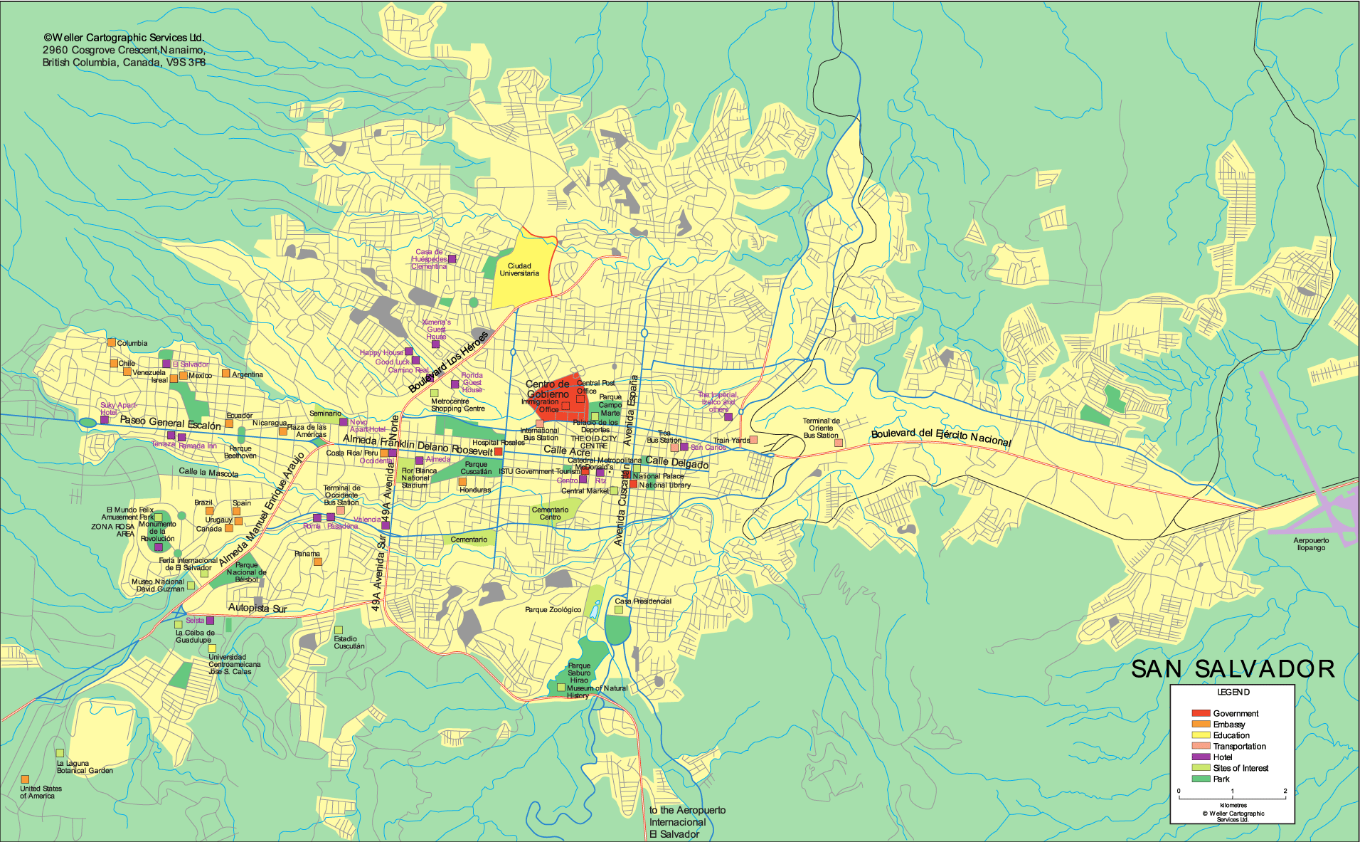 San Salvador Map