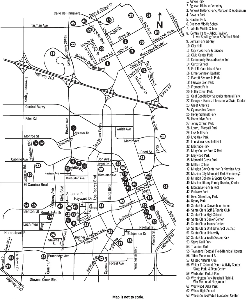 Santa Clara City Parks And Facilities Map
