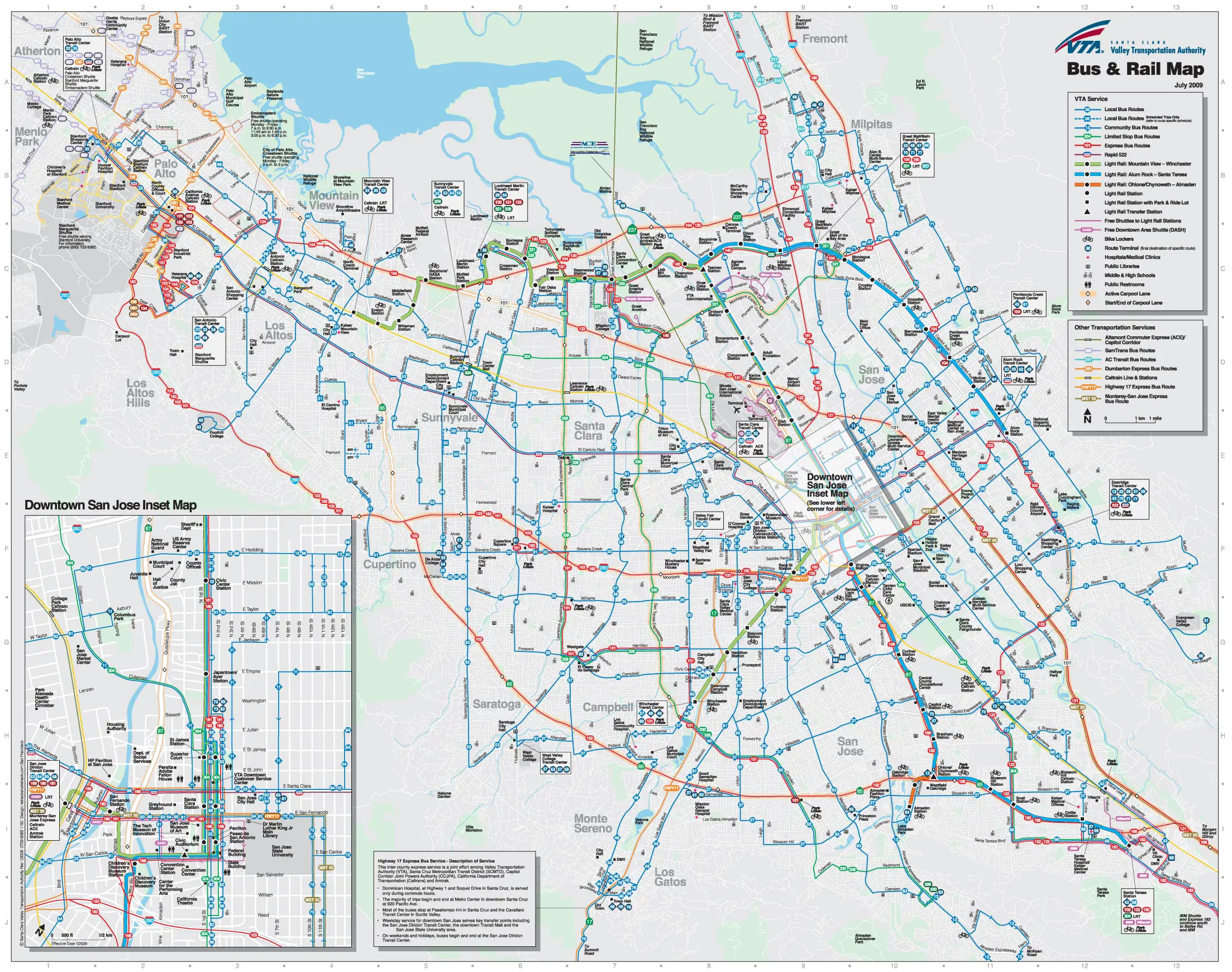 Santa Clara Transport Map