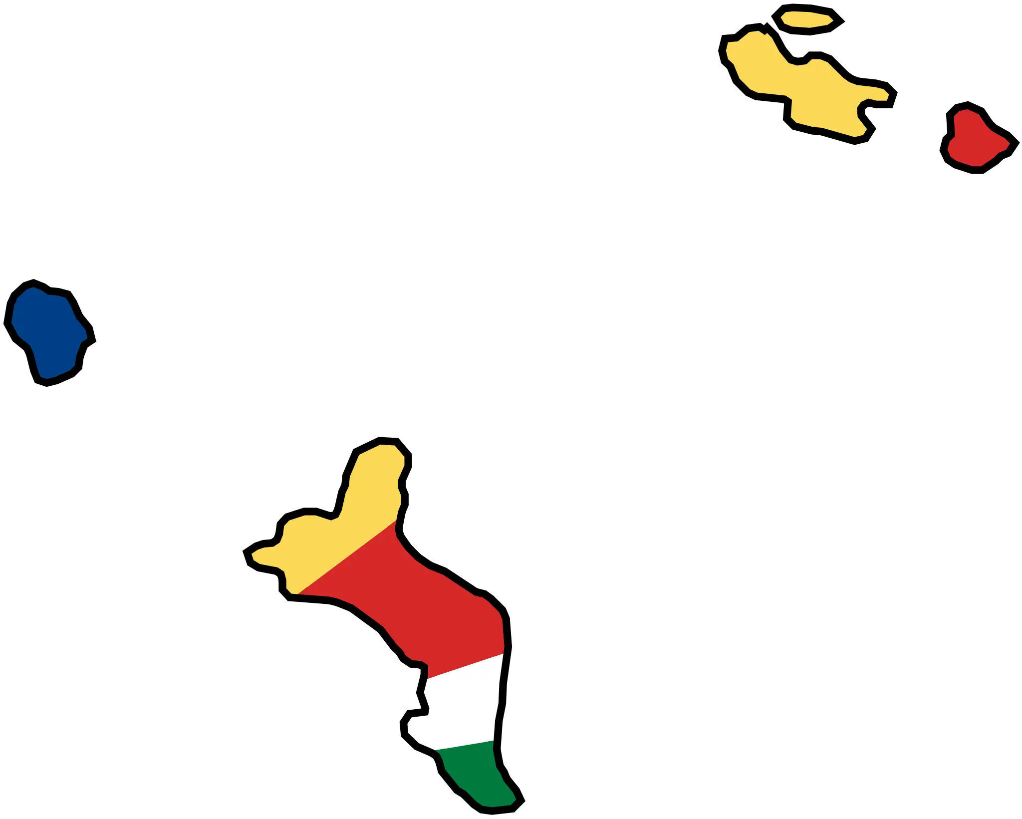 Seychelles Flag Map
