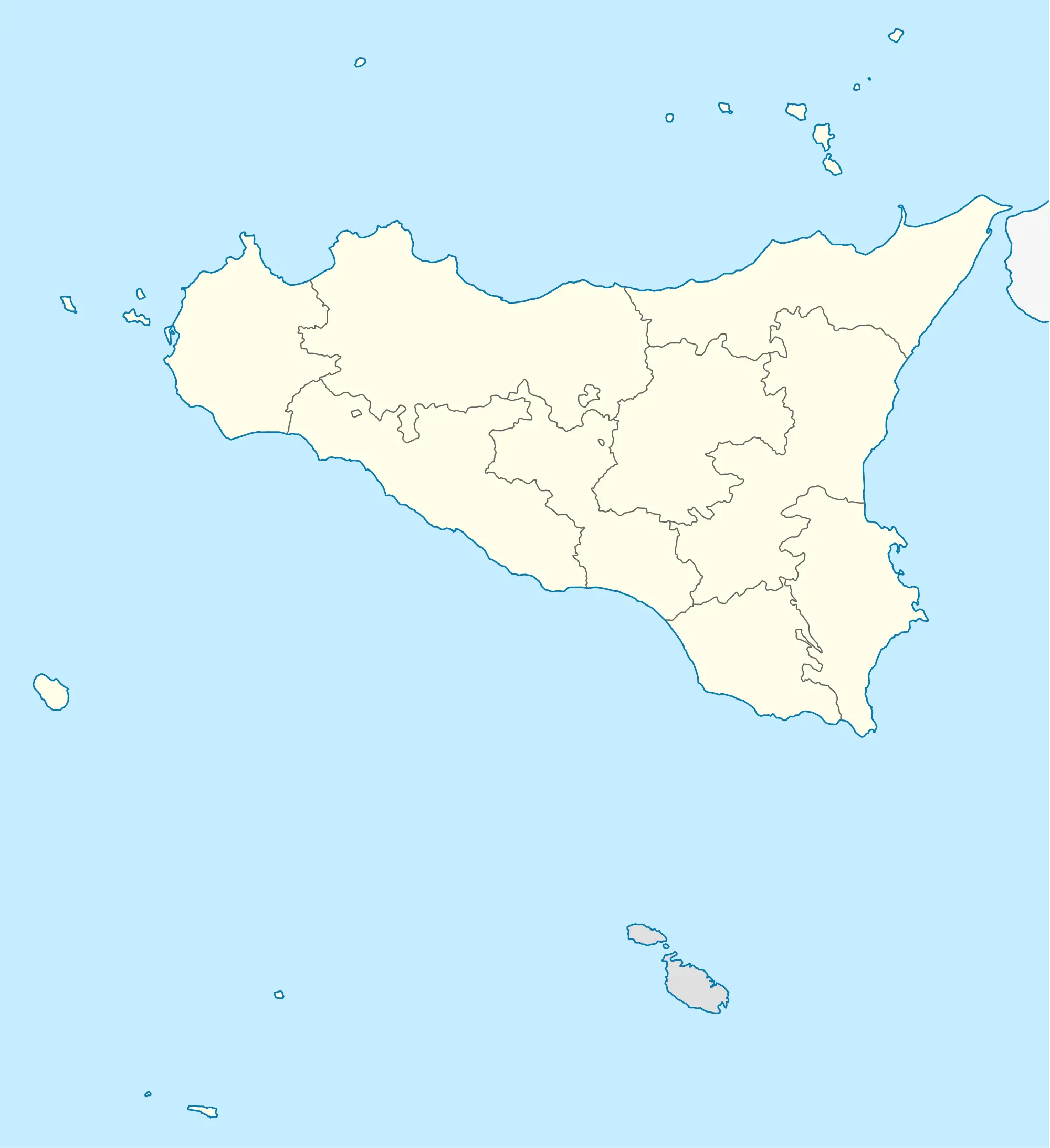 Sicily Blank Map