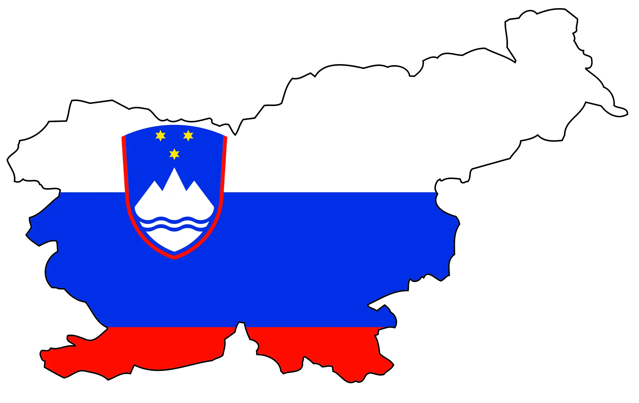 Slovenia Flag Map