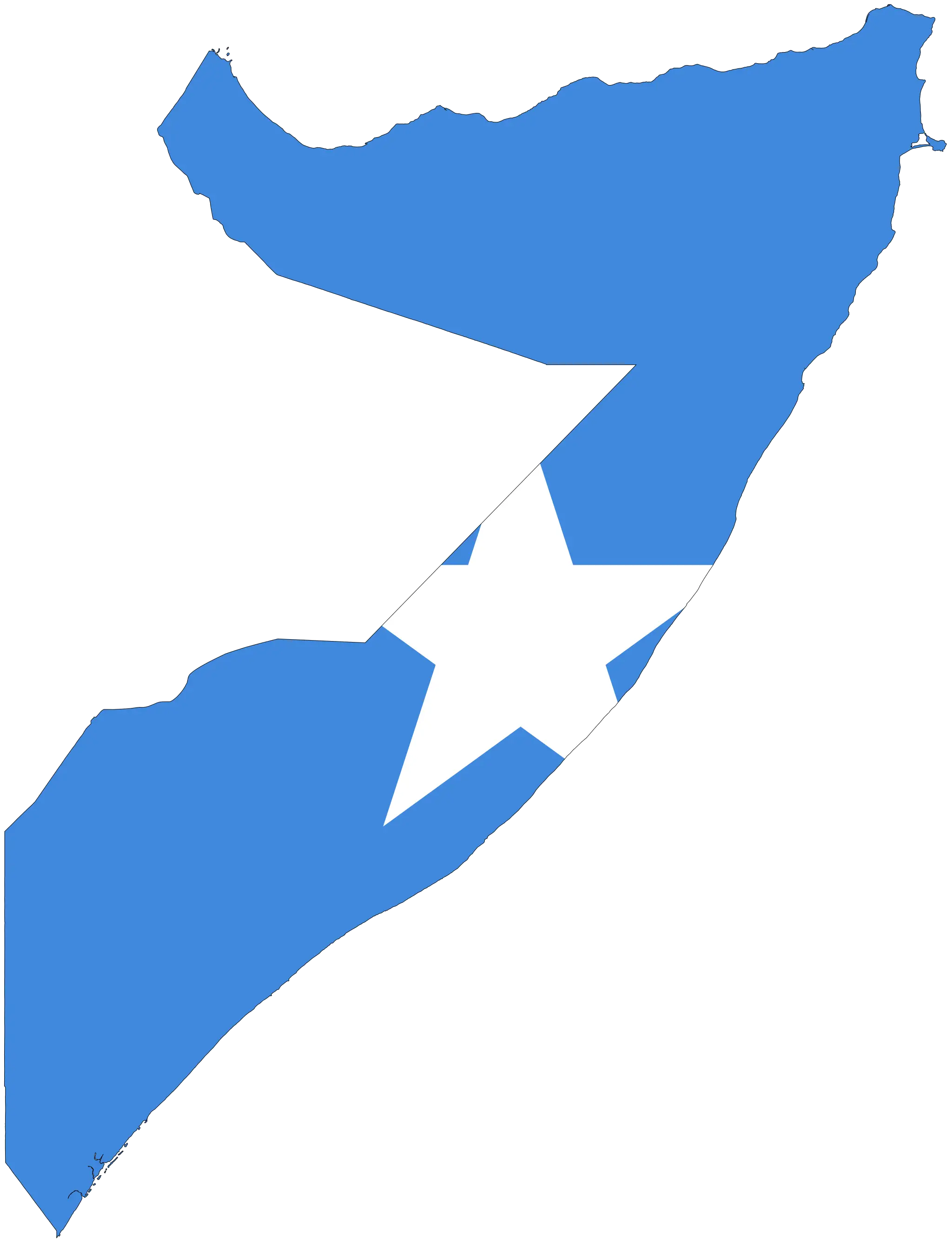 Somalia Flag Map
