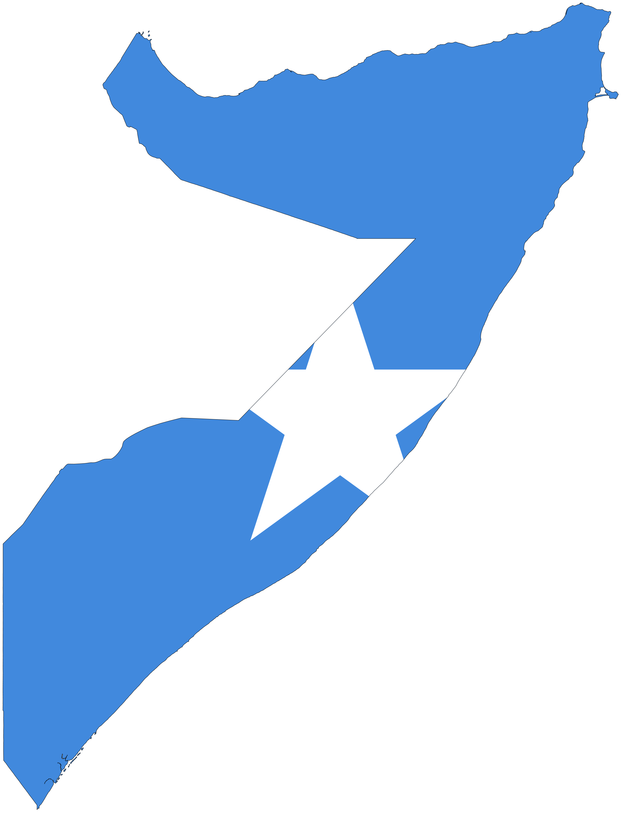 Somalia Flag Map