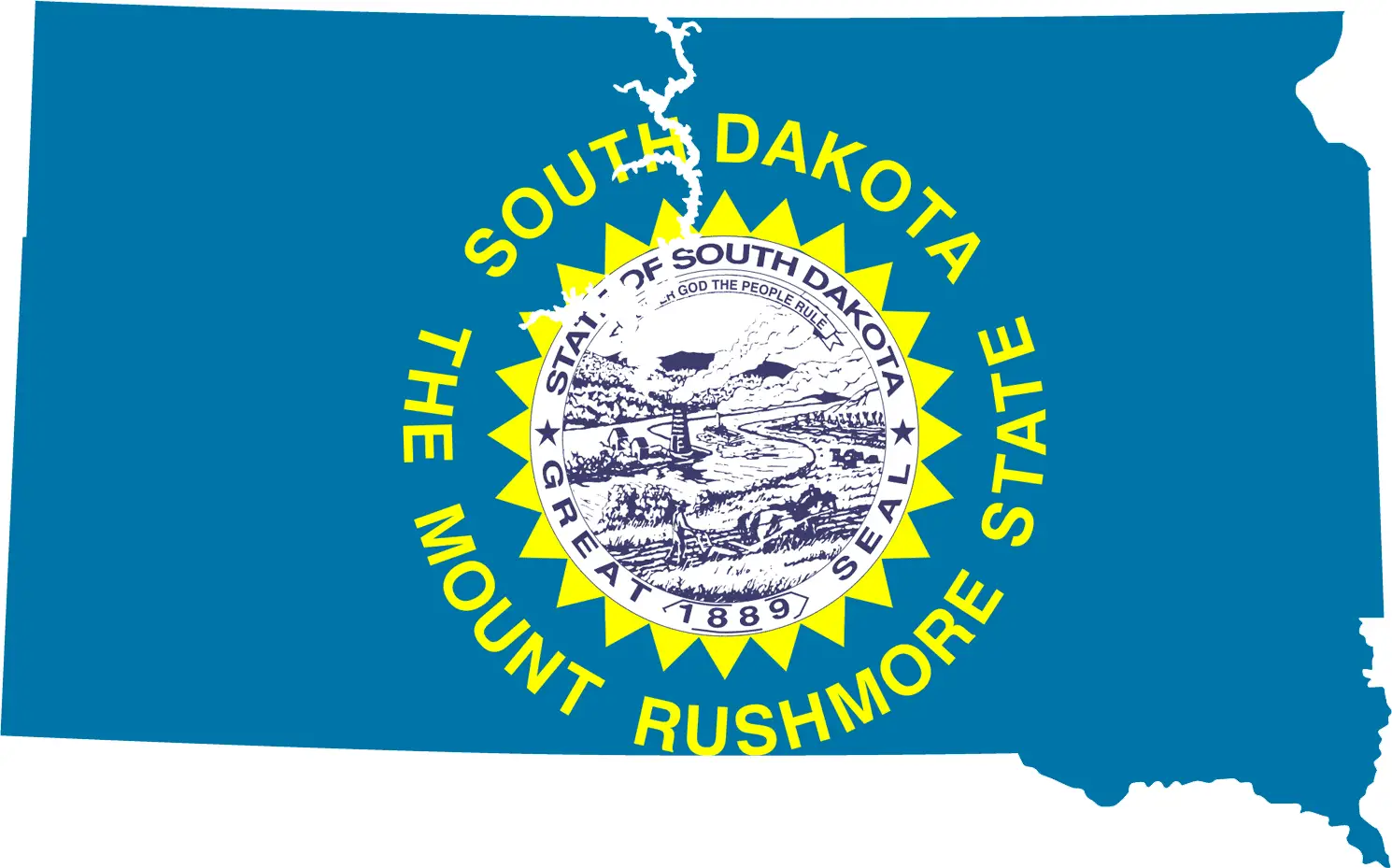 South Dakota Flag Map