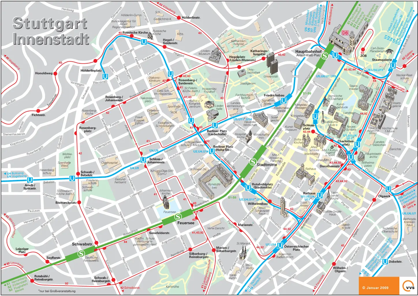 Stuttgart Downtown Map