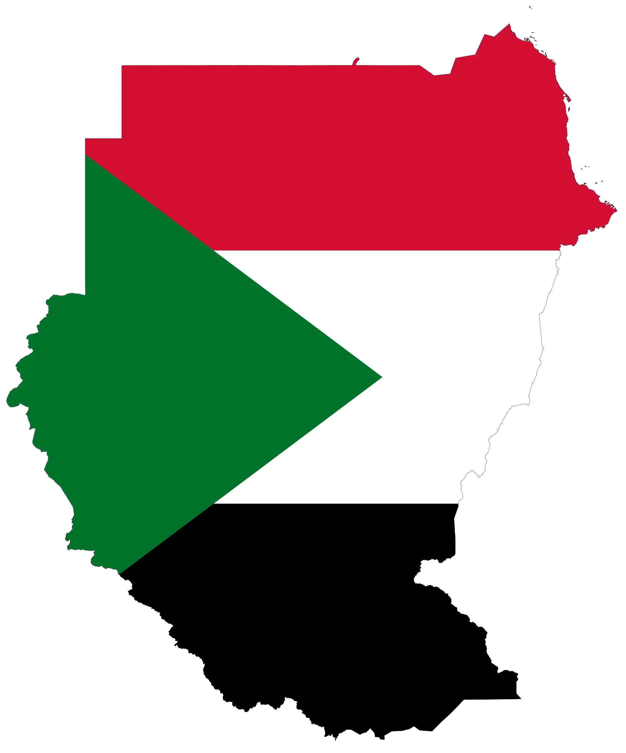 Sudan Flag Map