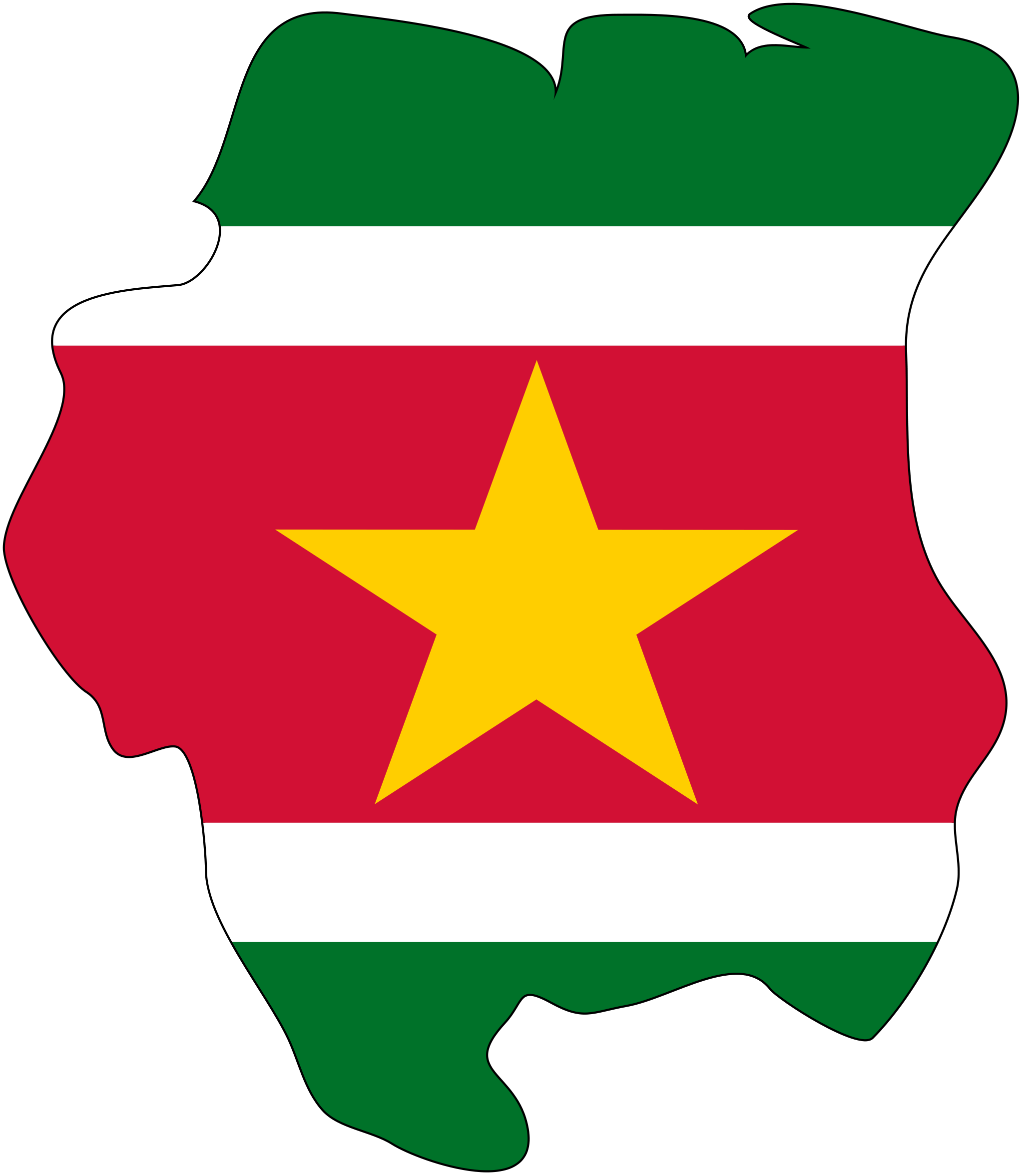 Suriname Flag Map MapSof Suriname Flag Map MapSof