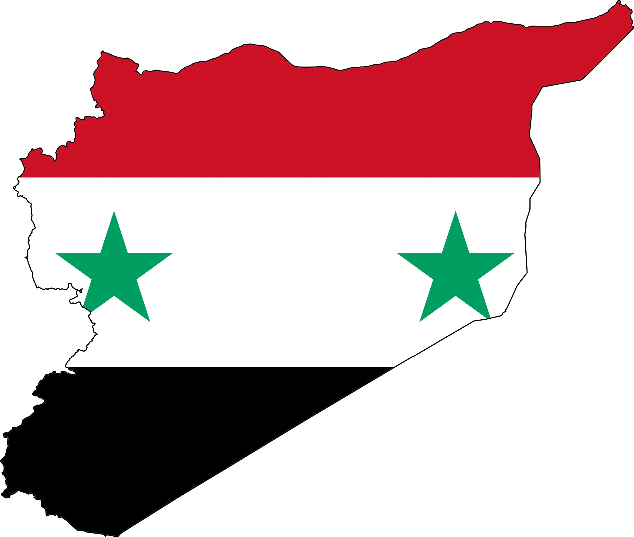 Syria Flag Map