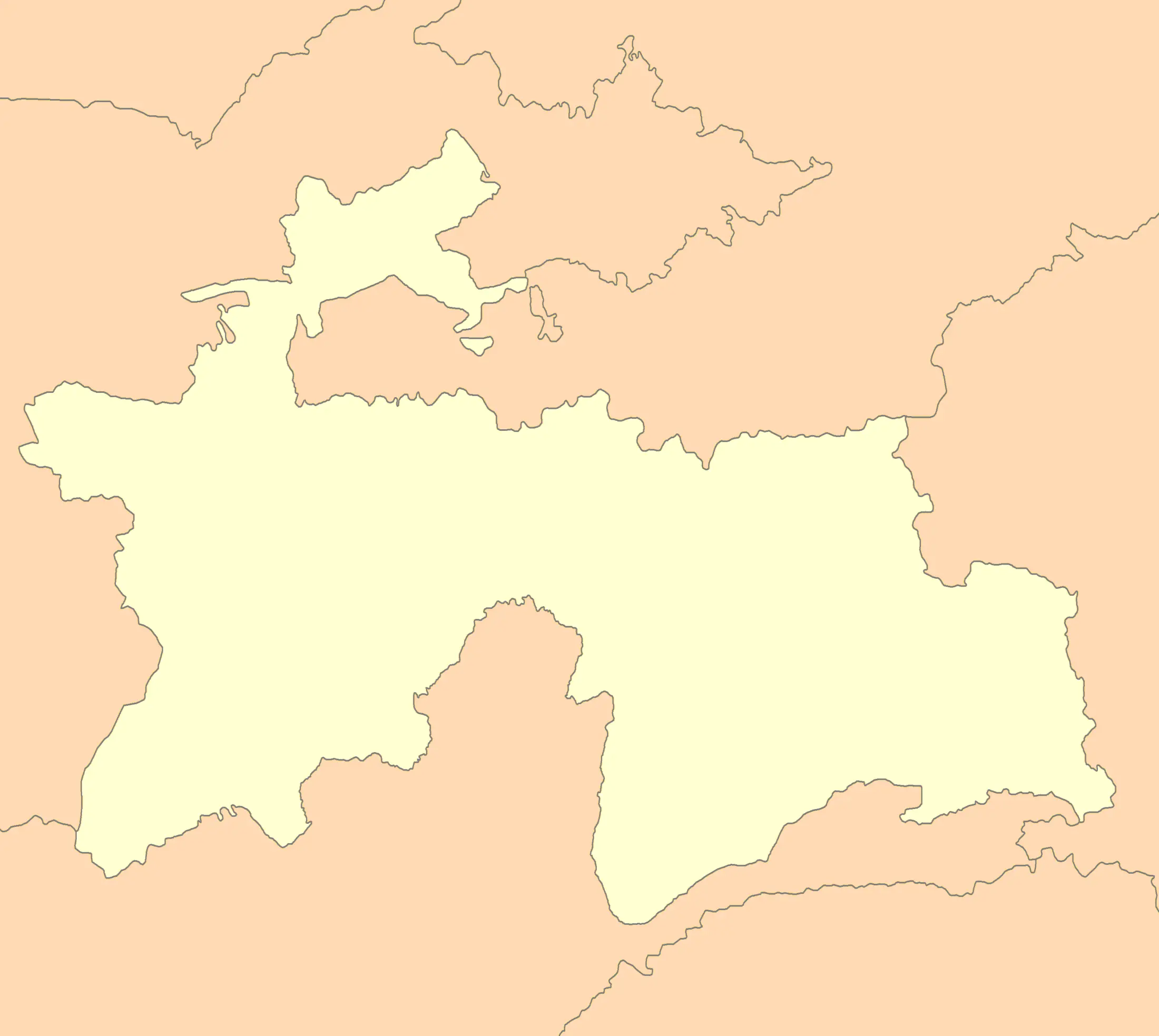 Tajikistan Map Blank