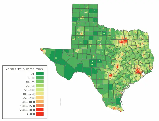 Texas Population Map