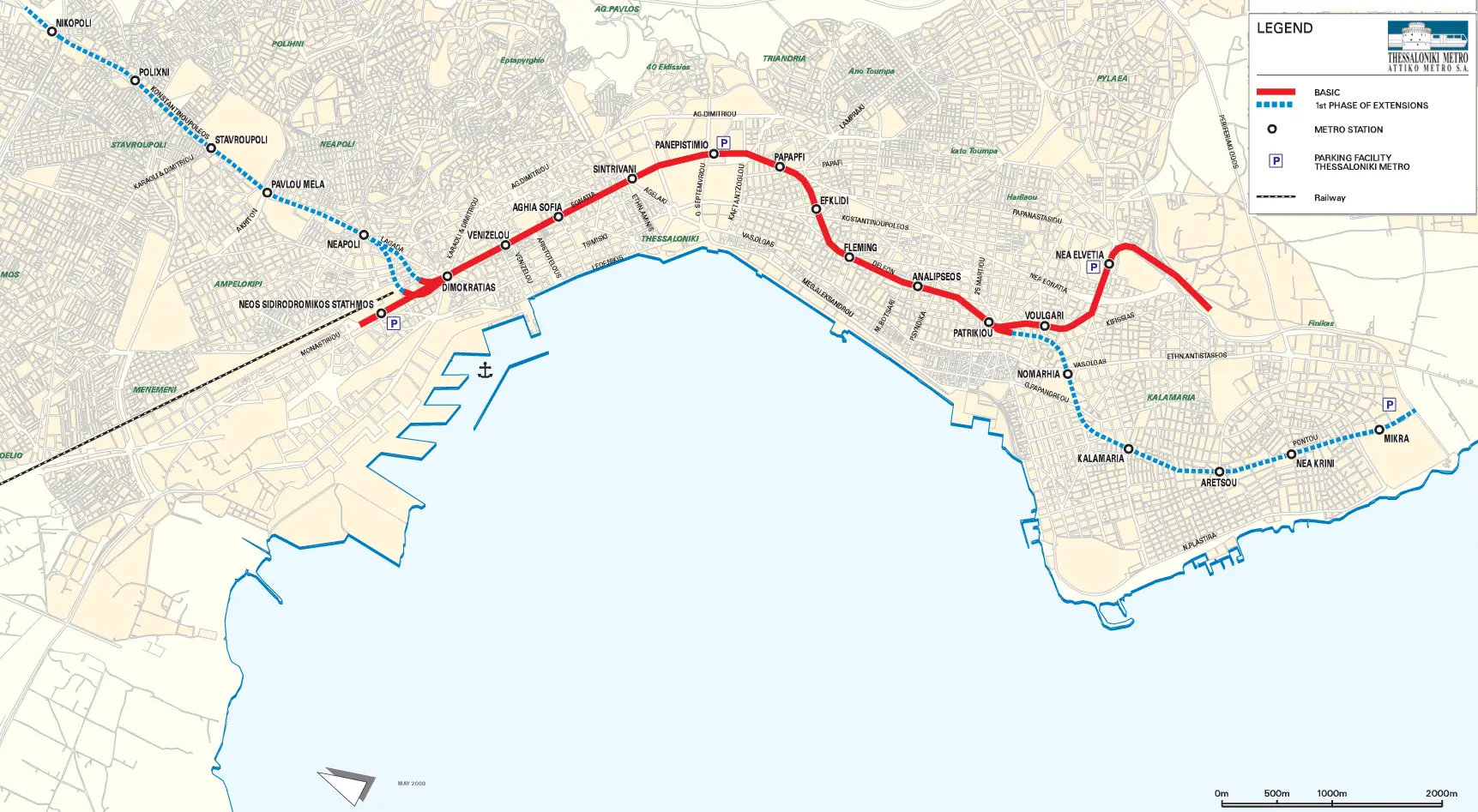 Thessaloniki Metro Map