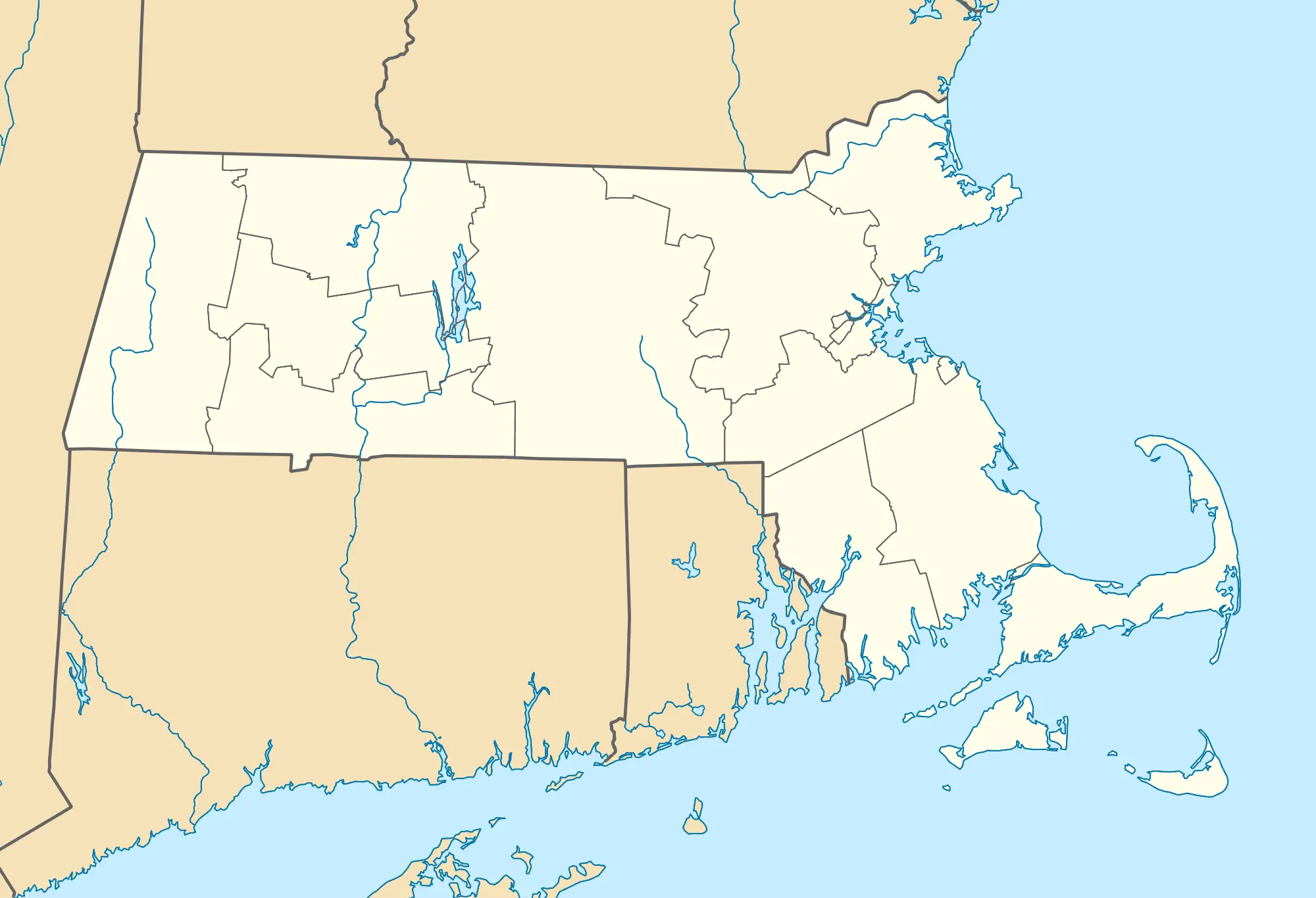Usa Massachusetts Location Map