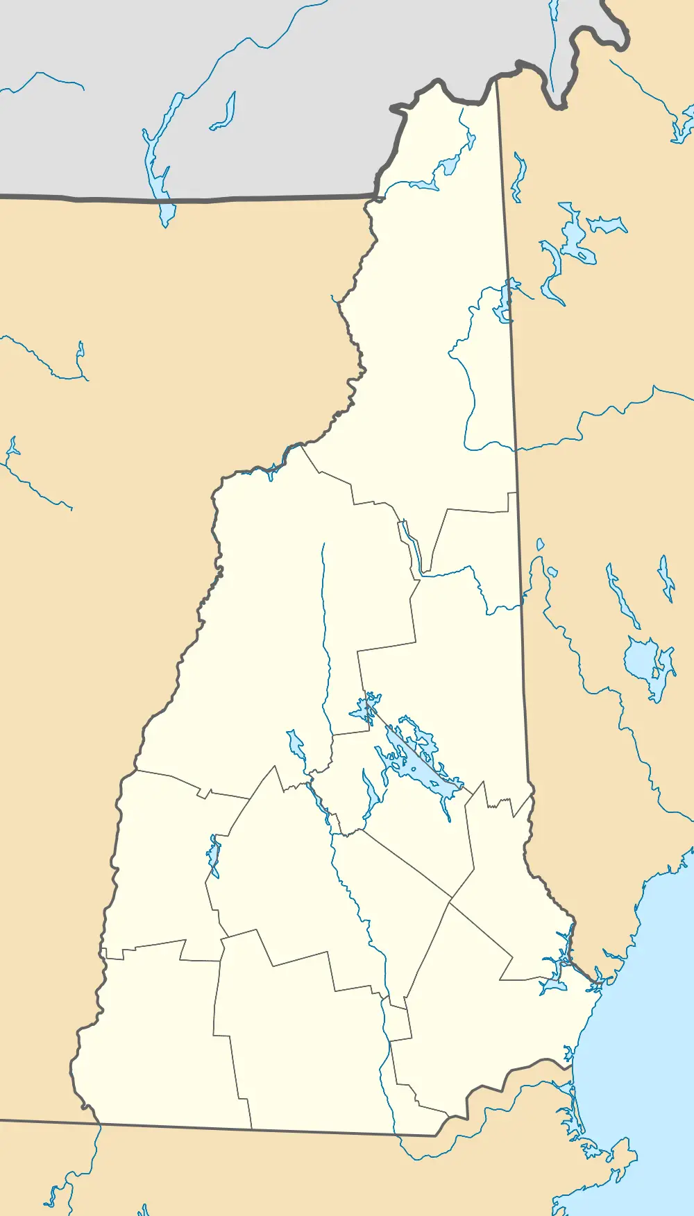 Usa New Hampshire Location Map