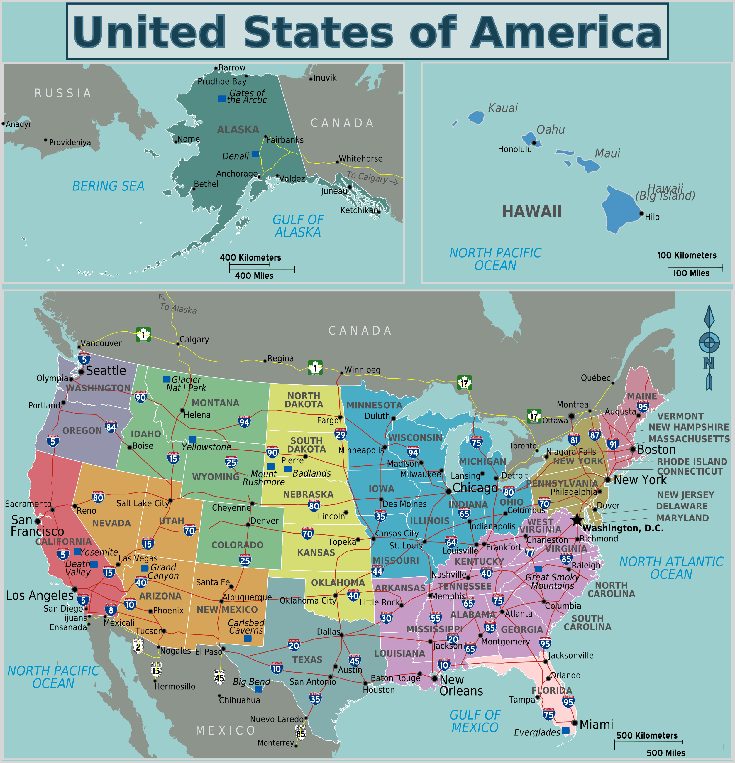 Usa Regions Map