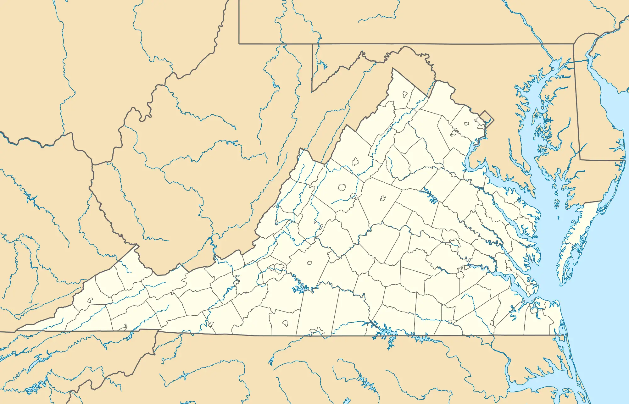 Usa Virginia Location Map