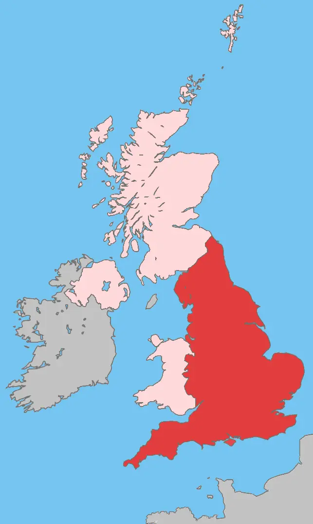 Uk Map Home Nation England