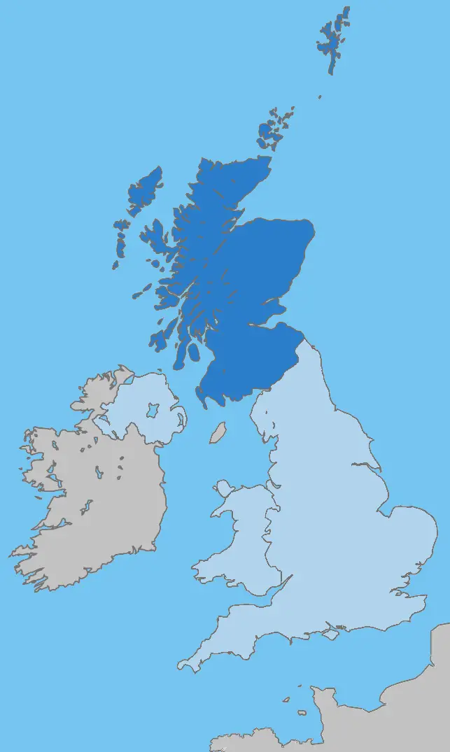 Uk Map Home Nation Scotland