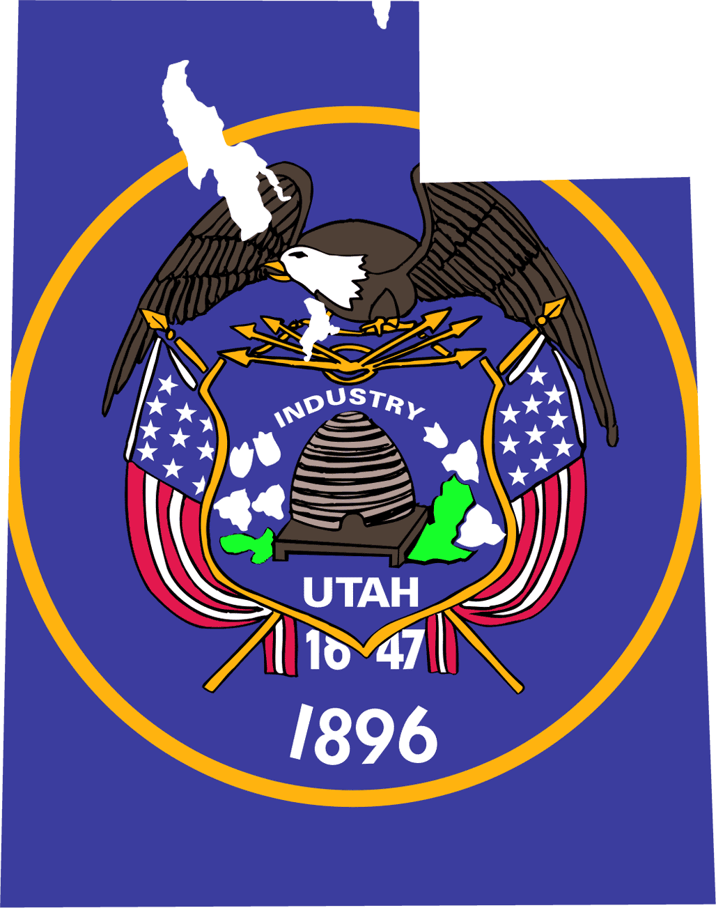 Utah Flag Map