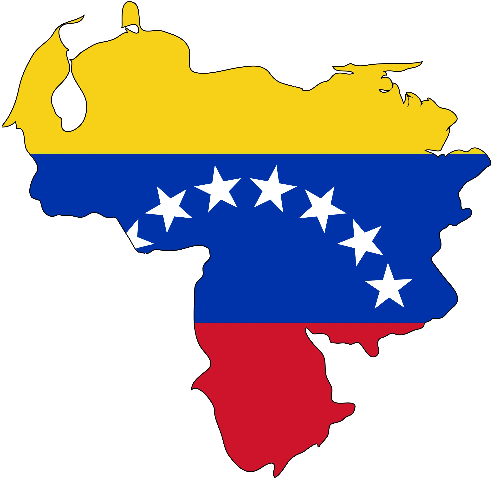 Venezuela Flag Map Mapsofnet