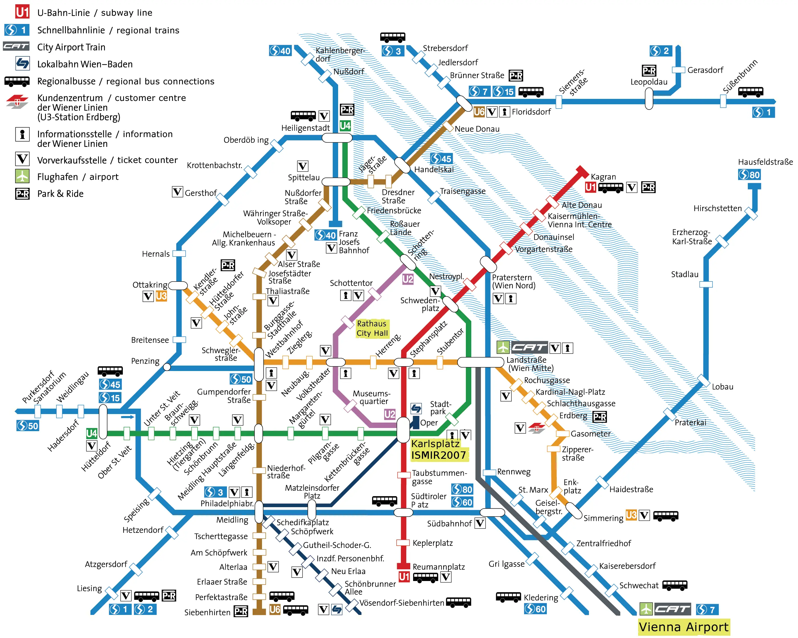 Vienna Metro System Map