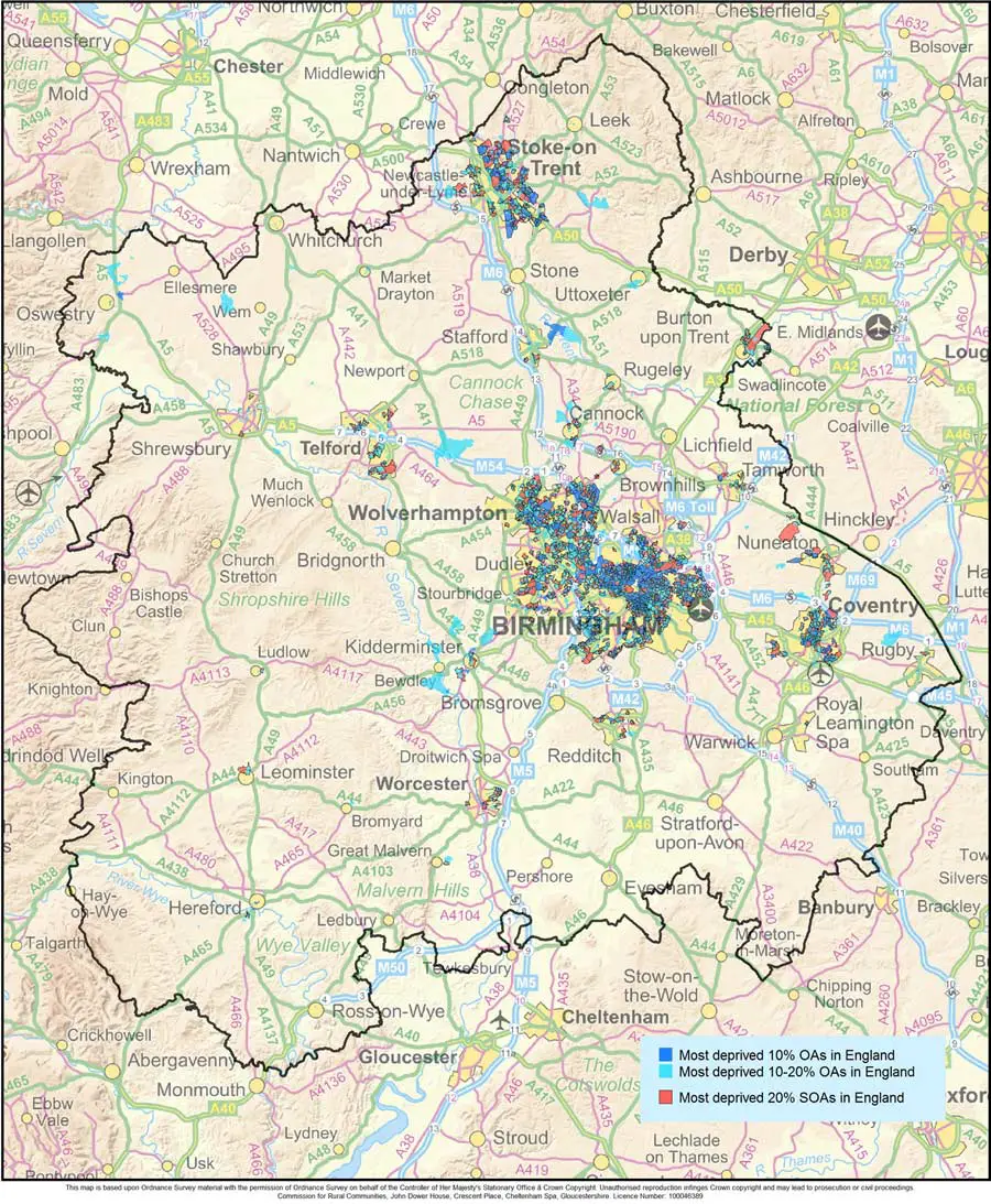 West Midlands Map