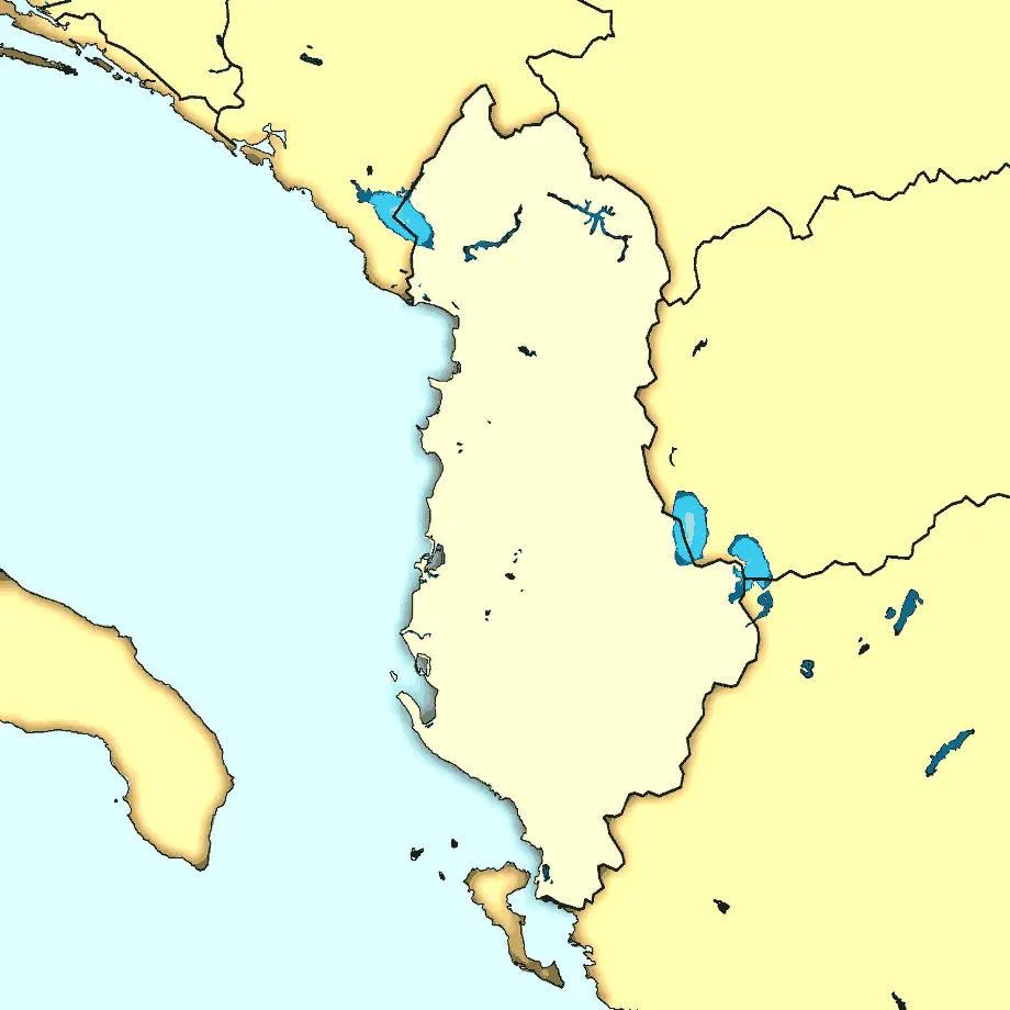 Albania Map Modern