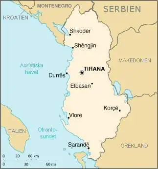 Albanien Karta