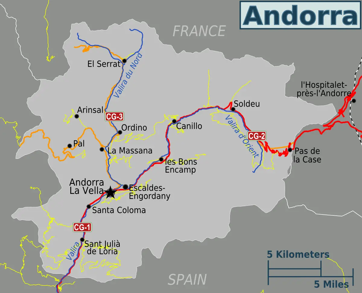 Andorra Map - Mapsof.Net