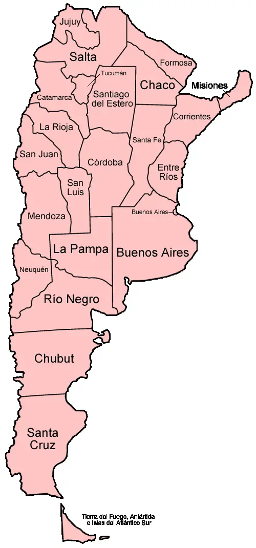 Argentina Provinces Spanish
