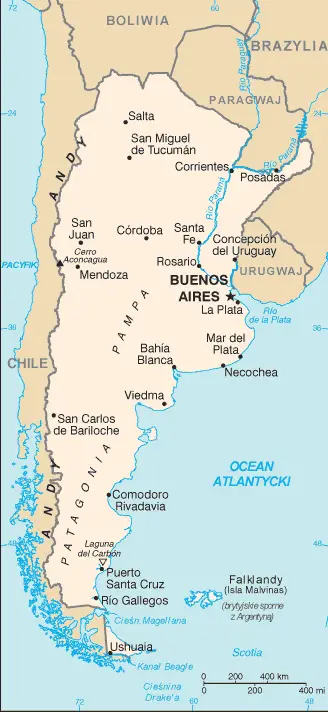 Argentyna Mapa