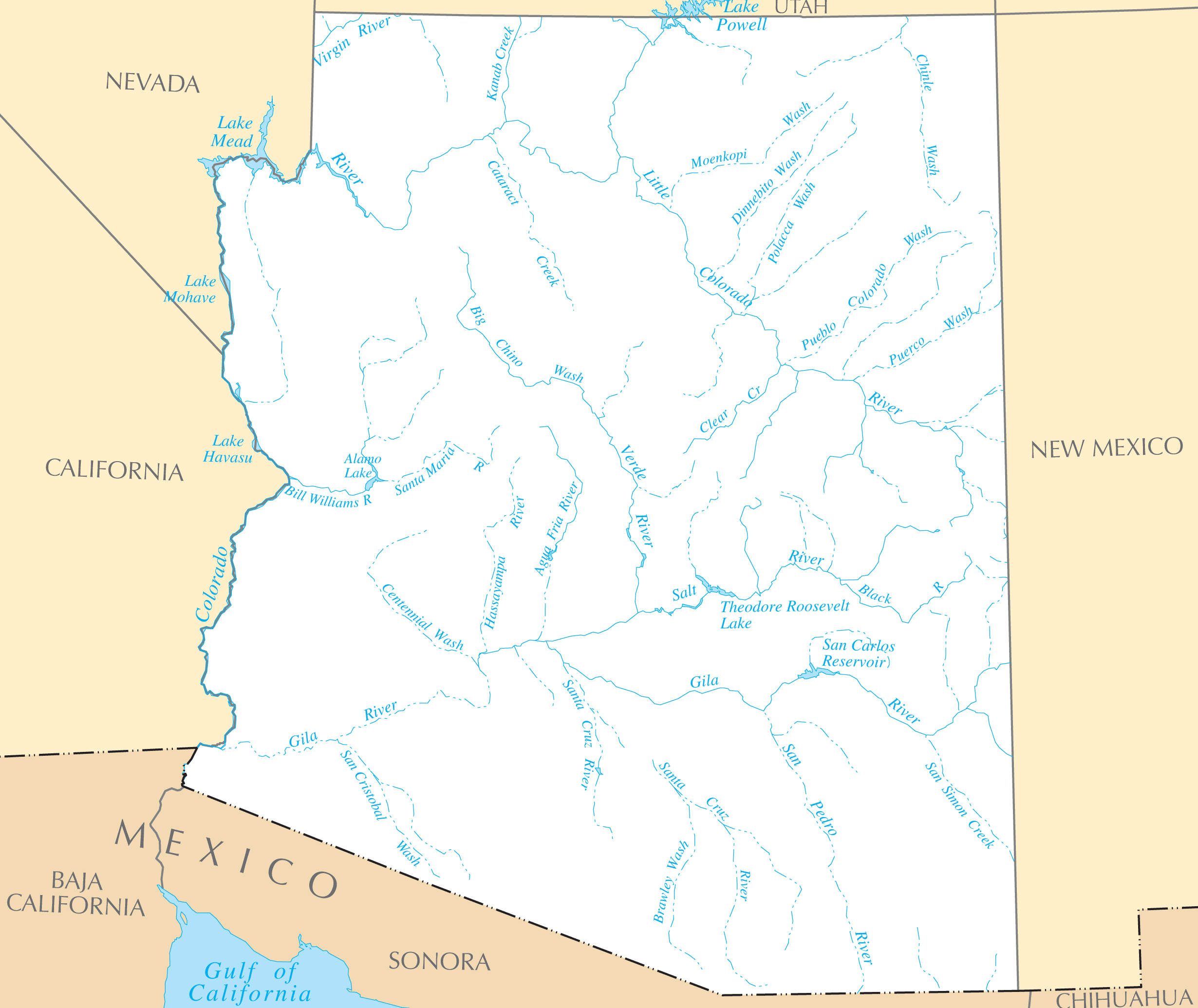 Arizona Rivers And Lakes