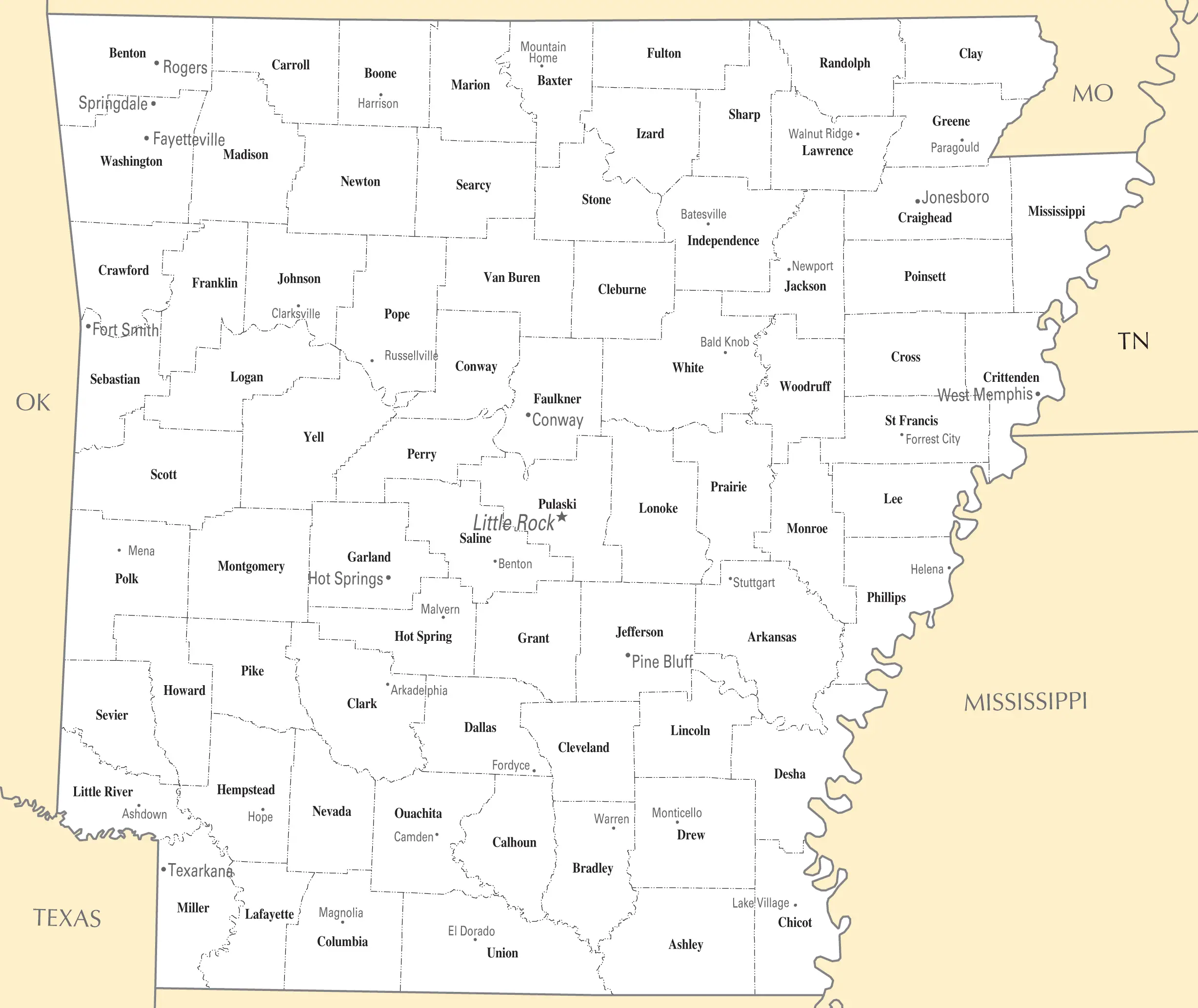 Arkansas Cities And Towns