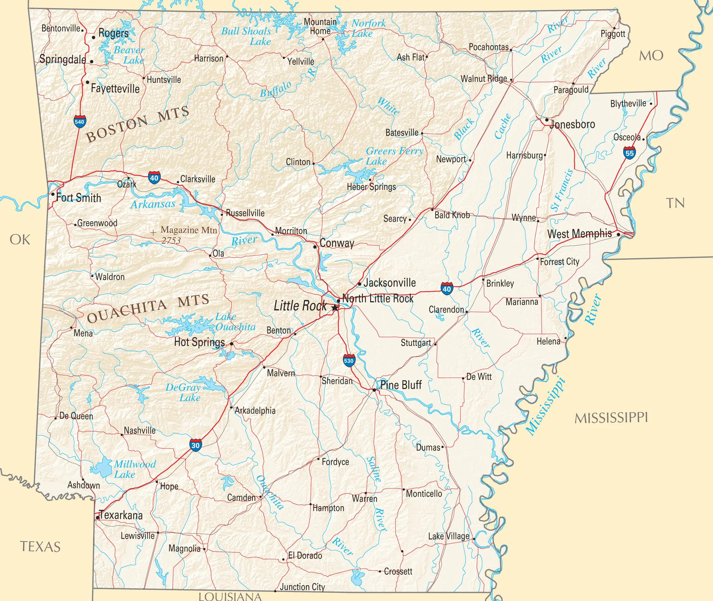 Arkansas Reference Map