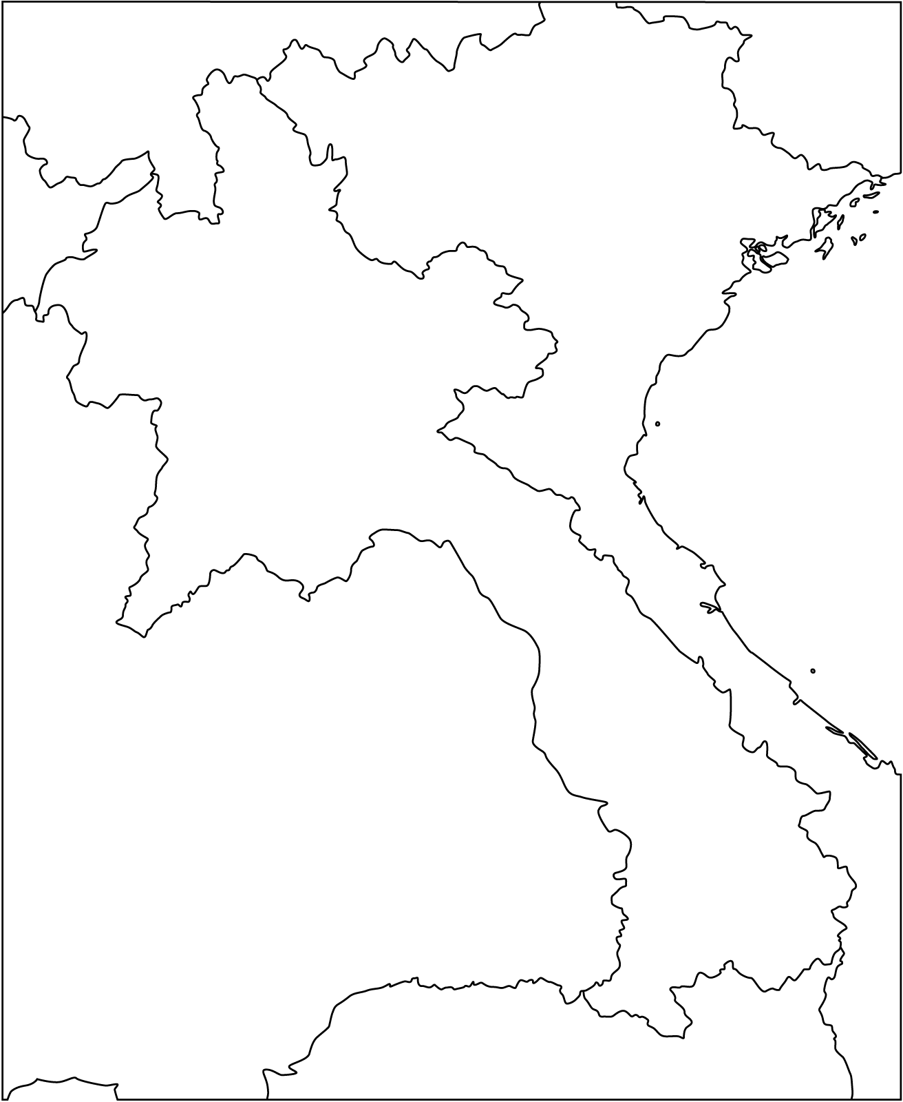 Asia Laos Blank Map 1