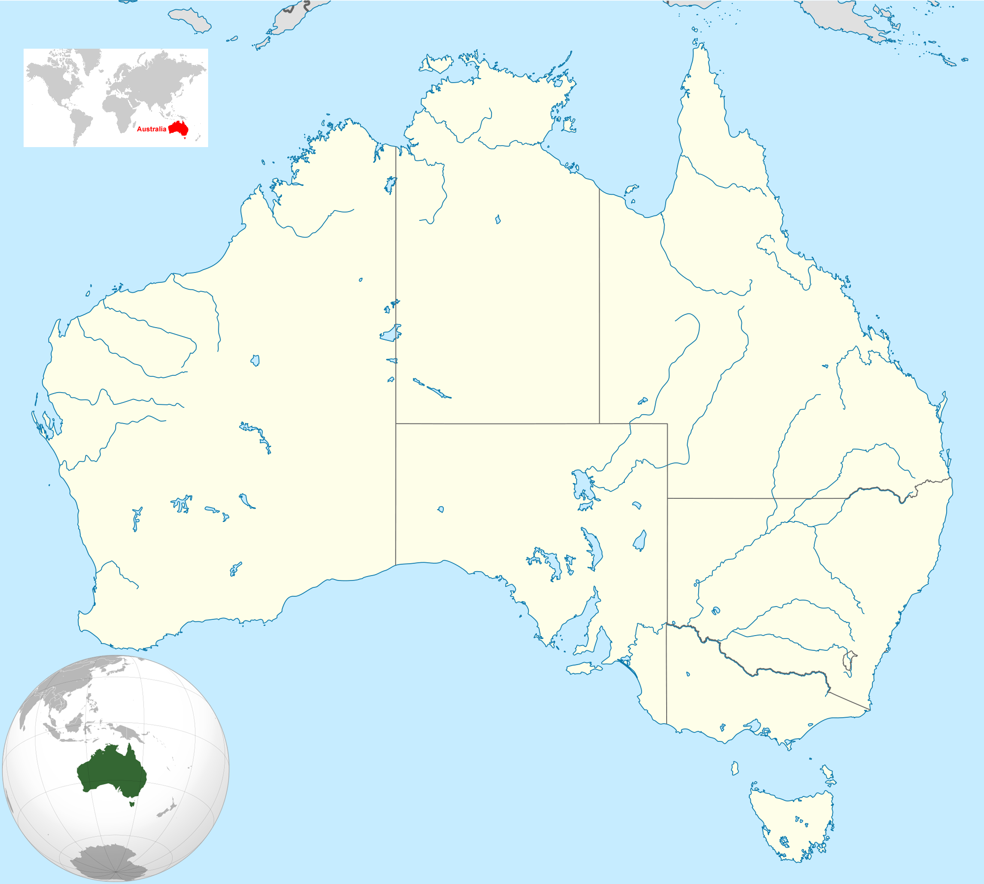 Australia Location Map